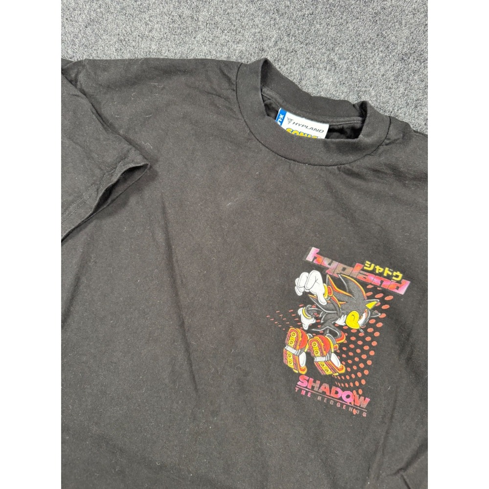 Hypland x Sonic The Hedgehog Shadow Anime Graphic T Shirt Black Men's XL Sega
